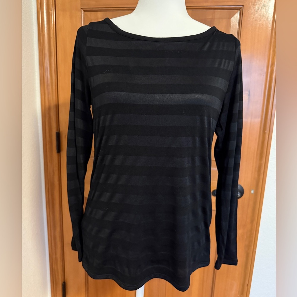 Banana Republic Black Striped Blouse
